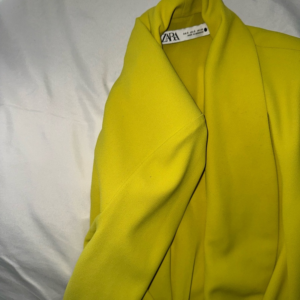 Vibrant Yellow Wrap Dress - Small - Picture 8 of 13